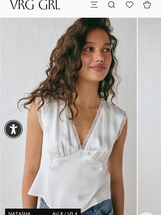 Vrg Grl Other - VRG GRL Vintage Lover Tie Back Top White